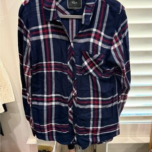 Rails Navy and Red Plaid Shirt